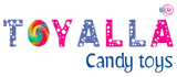 Toyalla Candy Toys logo with playful colors for kids toy brand.
