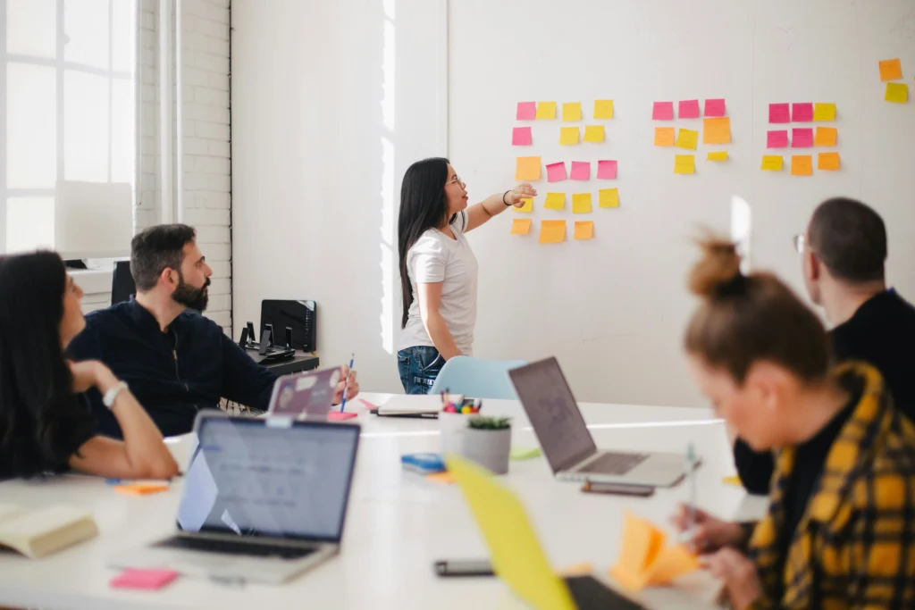Digifinity team brainstorming performance marketing funnel strategies 
