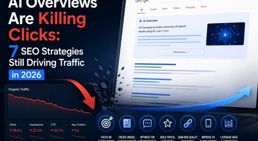 AI Overviews are reducing organic clicks: 7 proven SEO strategies to grow traffic in 2026