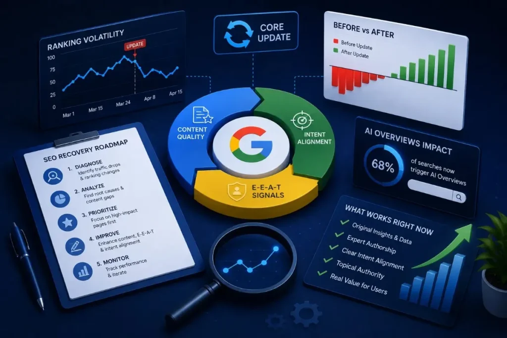 Google Core Update 2026 SEO recovery roadmap with E-E-A-T and intent alignment