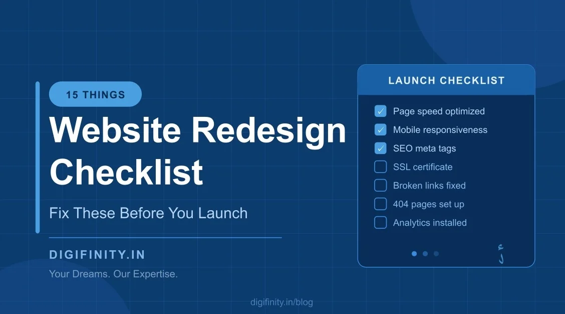 15 critical things to fix and verify before going live with your redesigned website