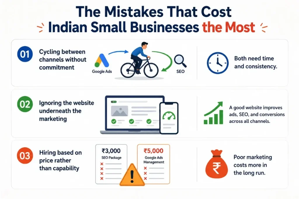 Three mistakes that cost Indian small businesses the most in SEO and Google Ads