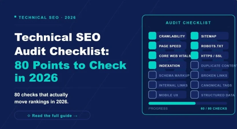 Technical SEO audit checklist 80 points to check in 2026 Digifinity
