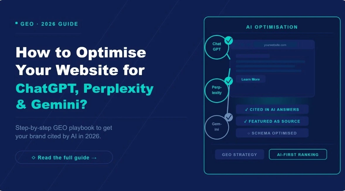How to optimise your website for ChatGPT Perplexity and Gemini – GEO 2026 guide
