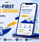 Mobile-first website design infographic showing why it matters for businesses in 2026
