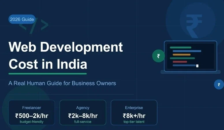 2026 guide: Web development cost in India — freelancer to enterprise hourly rates