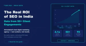 Best digital marketing agency in Ahmedabad: real ROI of SEO in India, 50+ clients