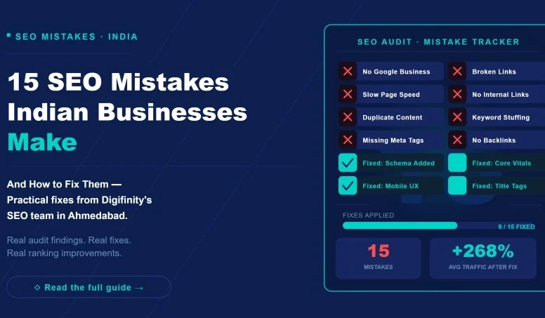 15 SEO mistakes Indian businesses make with audit tracker dashboard