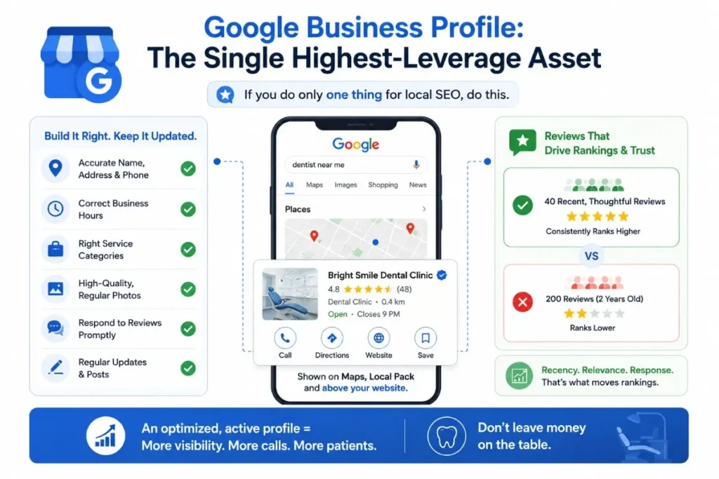 Infographic: Google Business Profile is the top local SEO asset for dentists