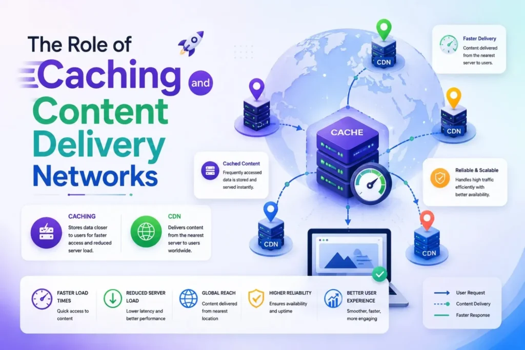 How caching and CDN servers deliver content faster to global users 