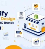 Shopify website design guide for Indian D2C brands with growth icons