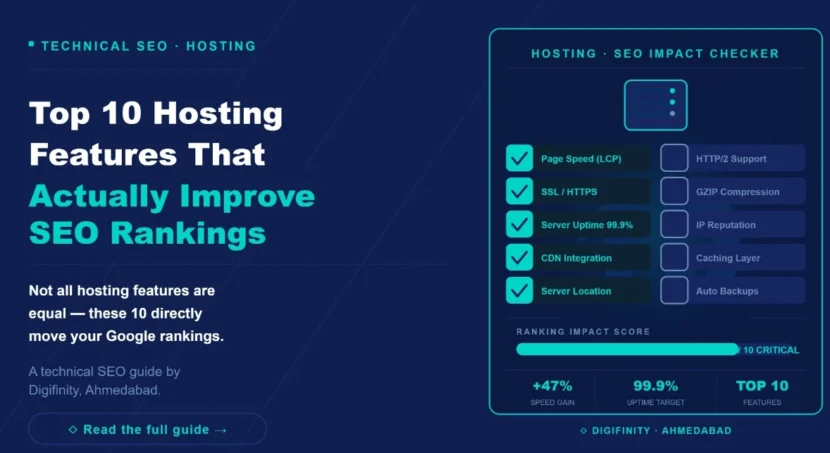 Top 10 hosting features that improve SEO rankings – technical SEO guide