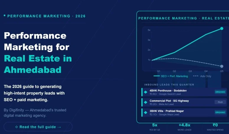 Performance marketing for real estate in Ahmedabad 2026 guide by Digifinity