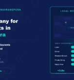 SEO company for restaurants in Navrangpura banner with local ranking dashboard