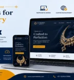 Website development services for jewellery brands in Gujarat, shown on devices