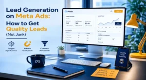Lead Generation on Meta Ads: How to Get Quality Leads dashboard on desk setup
