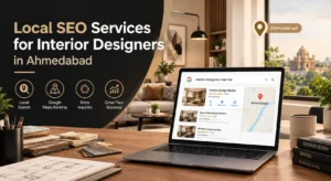 Local SEO services for interior designers in Ahmedabad – Google Maps search results