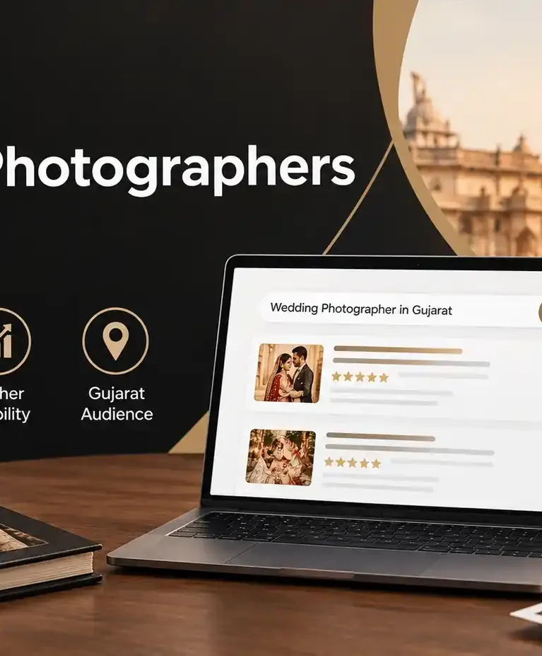 Blog_8 Featured Image SEO for wedding photographers in Gujarat local search visibility