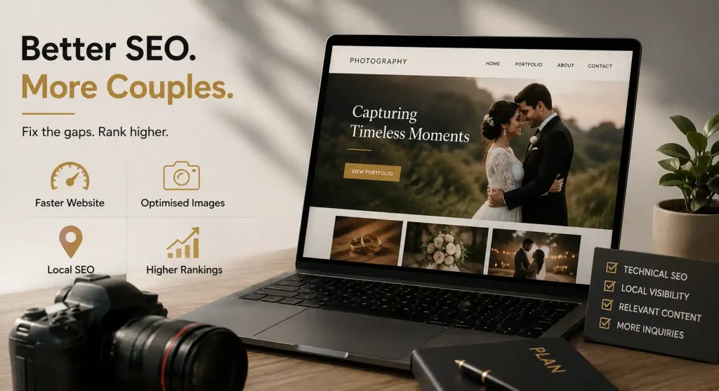 Wedding photography SEO: Google Business Profile, speed, reviews 
