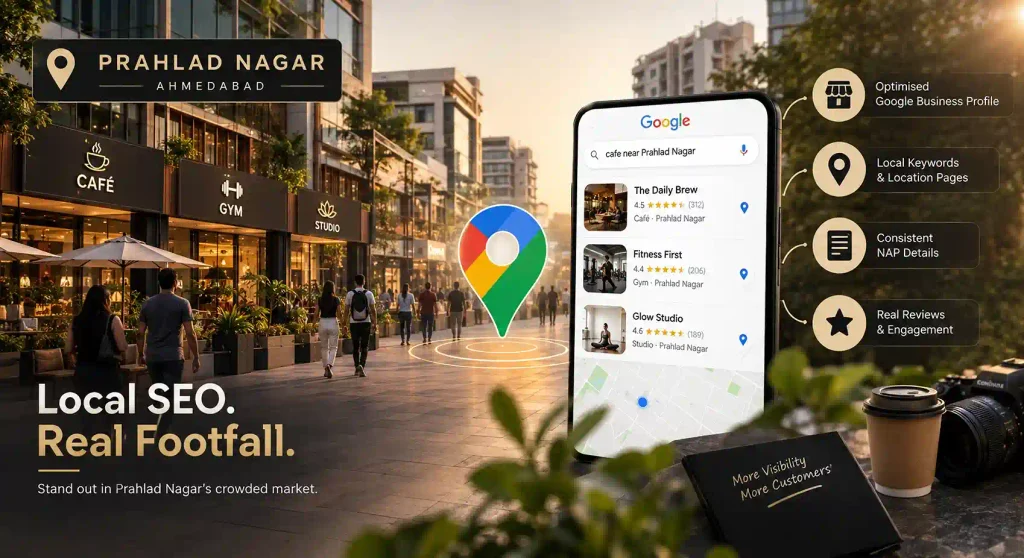 Local SEO services driving real footfall for Prahlad Nagar, Ahmedabad businesses