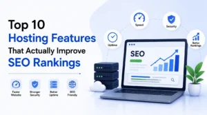 Hosting features that improve SEO rankings: speed, uptime, security, and SEO-friendly infrastructure