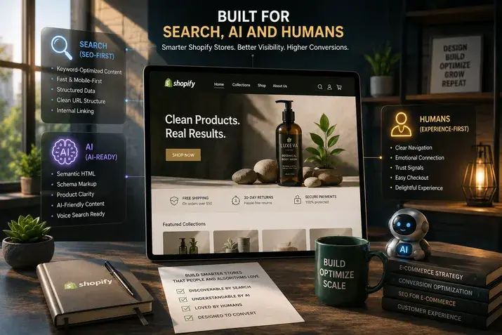 Shopify store optimized for search, AI, and human experience
