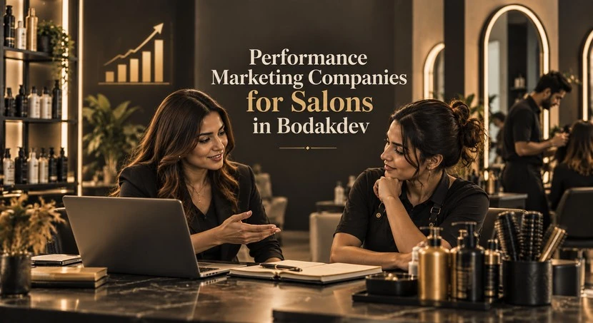 Two women discussing performance marketing strategy for a salon in Bodakdev